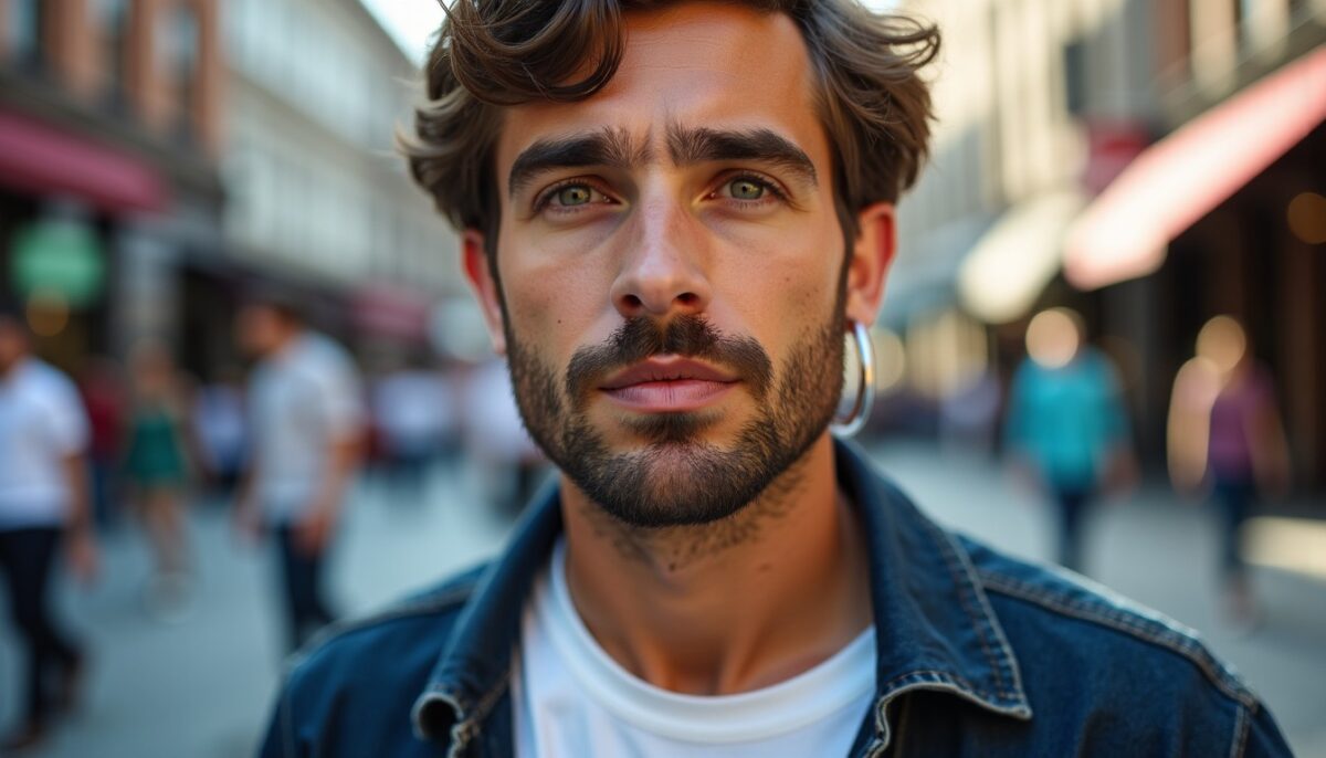 Que symbolise une boucle d'oreille portée à l'oreille gauche chez un homme ?